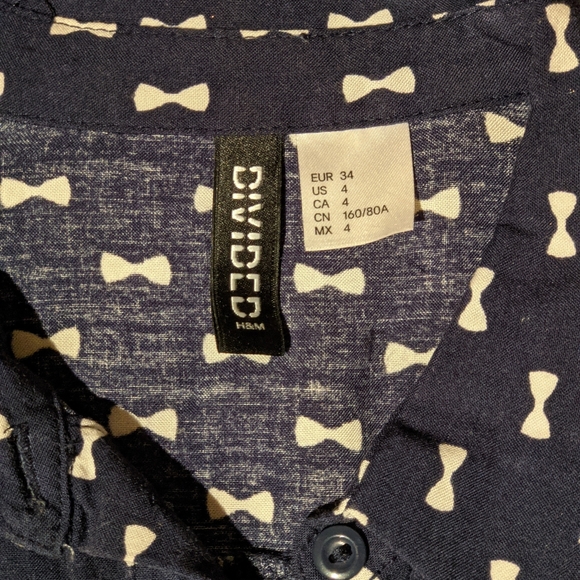 ✌️2 for 10👐 retro bow-tie blouse - Picture 3 of 3